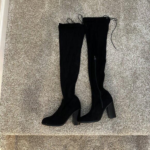 Forever 21 Suede Thigh High Boots - Picture 1 of 3